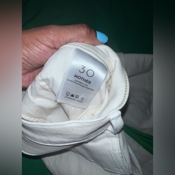 NWT MOTHER The Rambler Cargo Cream Wide Leg Women's Jeans size 30 - Picture 13 of 16